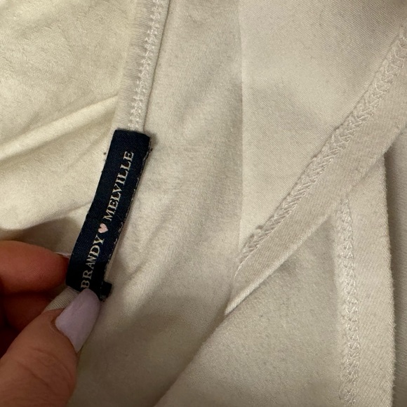 White Brandy Melville low cut tank top - Picture 2 of 2